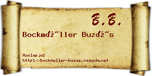 Bockmüller Buzás névjegykártya